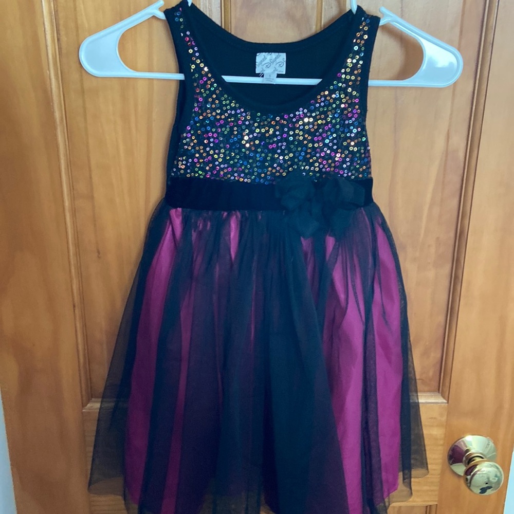 Disney sequin pink and black dress LIMITED EDITION